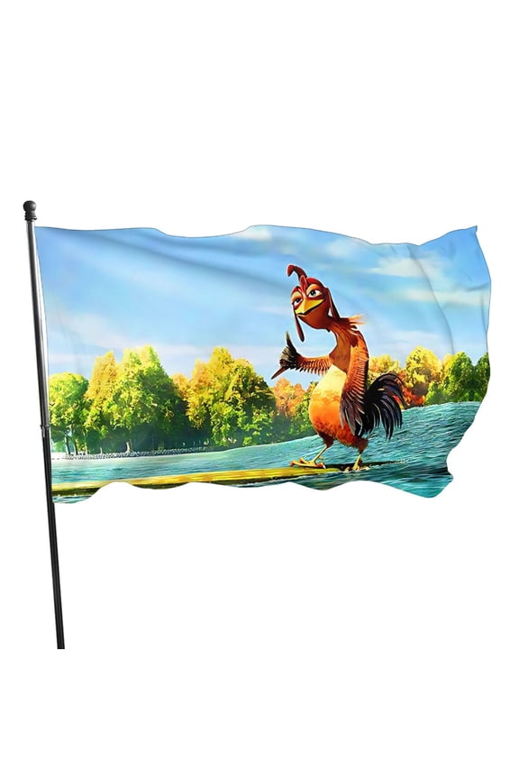Chicken Flag Man Cave Funny Flag 3x2 FT Poster Meme Tapestry for College Dorm Room Bedroom Wall Art Decor Banner Outdoor Travel Events Festivals Parties-Gifts