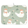 thumbnail image 1 of Chicken Flower Pattern Drying Dish Mat Quick Drying Absorbent Soft Durable for Kitchen 18" x 24", 1 of 10