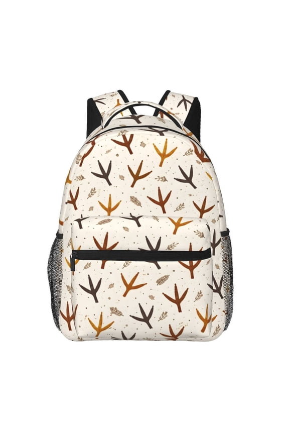 Chicken Footprint Pattern Backpack Lightweight Rucksack Travel Bag for Men and Women