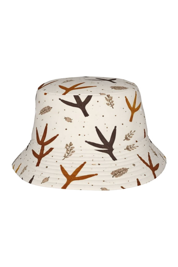 Chicken Footprint Pattern Fisherman's Hat Lightweight and Breathable Sun Hat Suitable for Both Men and Women