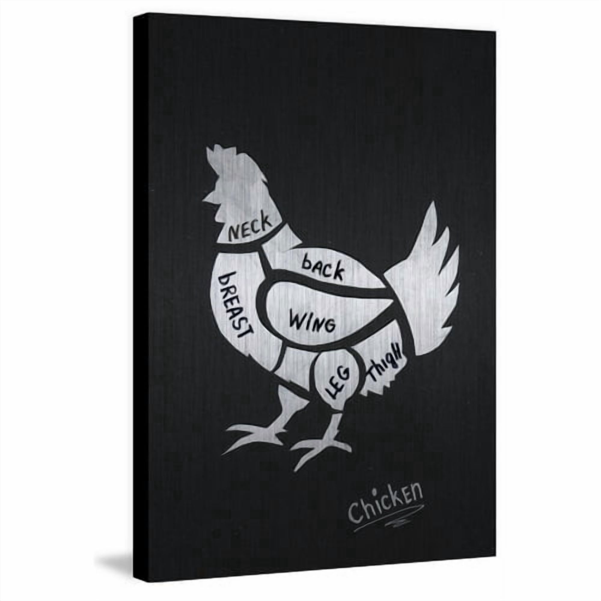 "Chicken Formation" Painting Print on Brushed Aluminum