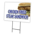 thumbnail image 1 of Chicken Fried Steak San 24" x 36" Yard Sign & Stake | Advertise Your Business | Stake Included Double Sided Image | Made in The USA, 1 of 3