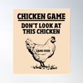 thumbnail image 1 of Chicken Game Don'T Look At This Chicken Poster Wall Art, Modern Wall Decor For Living Room Bedroom, 8x12 UNFRAMED, 1 of 2