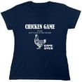 thumbnail image 1 of Chicken Game Don't Look At The Chicken Sarcastic Humor Novelty Funny Women's Casual Tees, 1 of 3