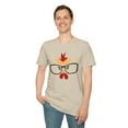 thumbnail image 1 of Chicken Glasses, Gildan Unisex Softstyle T-Shirt, Hen Graphic Tee, S-3XL, 1 of 5