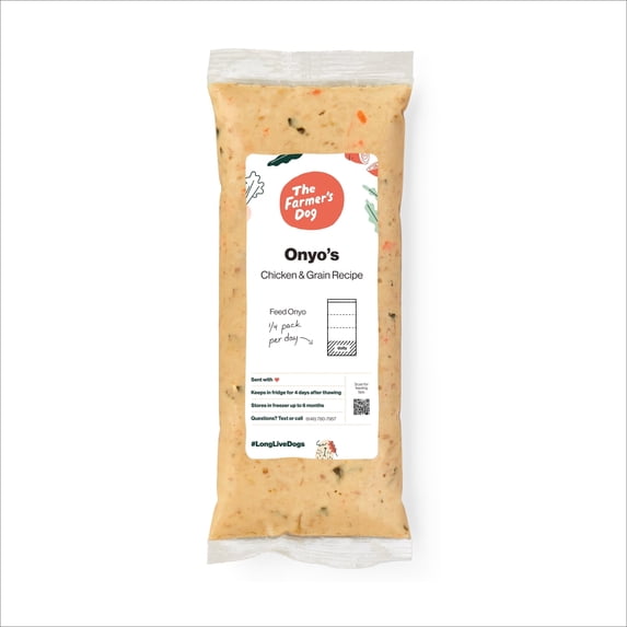 The Farmer’s Dog Fresh Human-Grade Dog Food, Chicken & Grain Recipe, Personalized Meal Plan Subscription for all Breeds & Sizes