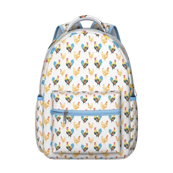 "Chicken Graphic Laptop Backpack - Spacious & Waterproof School Bag for Teens, Lightweight Bookbag for College, Fashionable & Functional for Students"