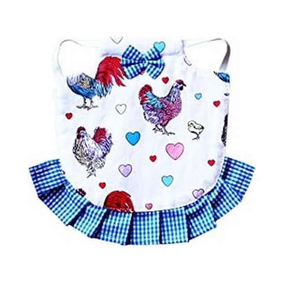 Chicken Guardian 248779 Hearts Pattern Apron Jacket, Blue