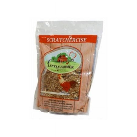 LITTLE FARMER PRODUCTS SCRATCHERCISE Premium Chicken Poultry Free-Range Scratch Treat Mix | Wheat, Milo, Peas, Sunflower, Safflower, Flax, Mealworms (3 lbs)