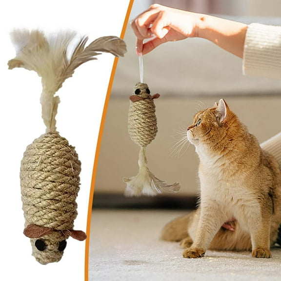 Chicken Hair Mouse Cat and Dog Toy for and Exercise – Durable Scratch and Play Pet Simulation Tool