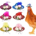 thumbnail image 1 of Chicken Hat for Hens 6pcs Mini Cap with Adjustable Elastic Chin Strap Small Animal Hat for Guinea Pig Snake Hedgehog Lizards Bearded Dragons Hamster Parrot Photo Props Accessories, 1 of 7