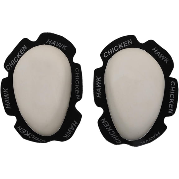 Chicken Hawk Racing White Knee Sliders, Hard Plastic Puck, Hook & Loop, One Size, Pair (KS-WHT)