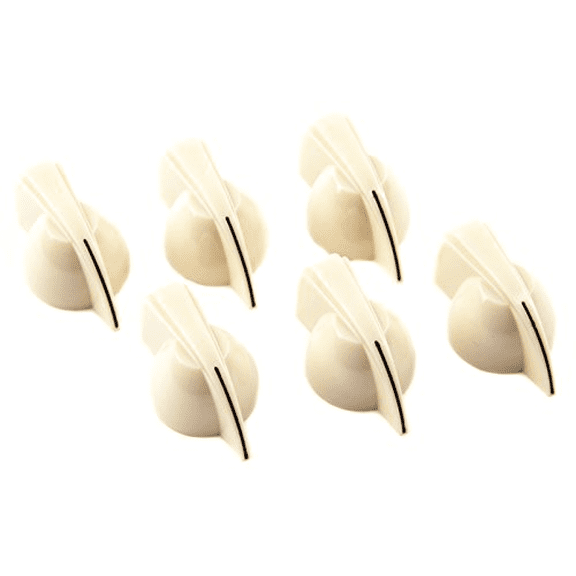 Chicken Head Amplifier Knobs, (6), Cream