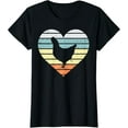 thumbnail image 1 of Chicken Heart Retro Farm Animal Farming Country Farmer Gift T-Shirt, 1 of 5