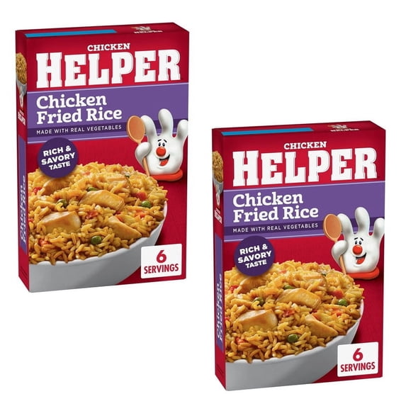 (2PACK)Chicken Helper Chicken Fried Rice Made with Real Vegetables, 7.0 oz,