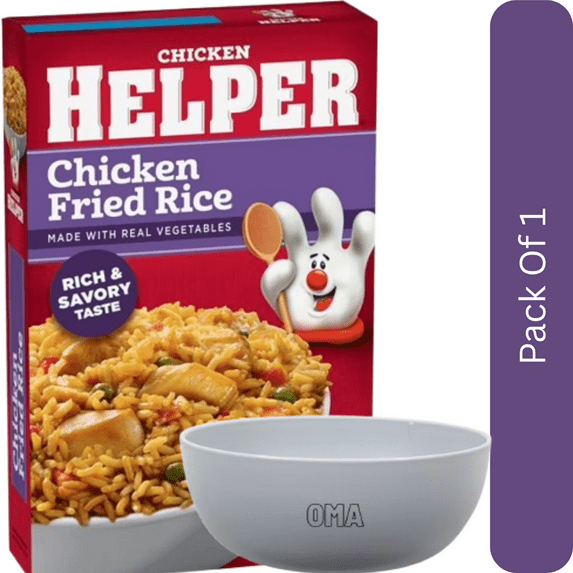 Chicken Helper Chicken Fried Rice – 7 oz Box- With White Bowl By OMA