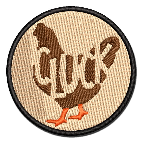 Chicken Hen Cluck Farm Animal Applique Multi-Color Embroidered Hook & Loop Patch - 2.5 Inch Small