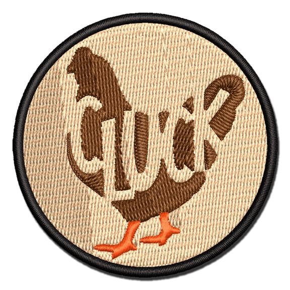 Chicken Hen Cluck Farm Animal Applique Multi-Color Embroidered Iron-On Patch - 2.0 Inch Mini