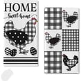 thumbnail image 1 of Chicken Hen Kitchen Dish Towels Set of 2, Home Sweet Home Buffalo Plaid Check Hand Towels Farm Drying Baking Cooking Cloth, Spring Egg Farmhouse Home Kitchen Decor 18 x 26 Inch, 1 of 6