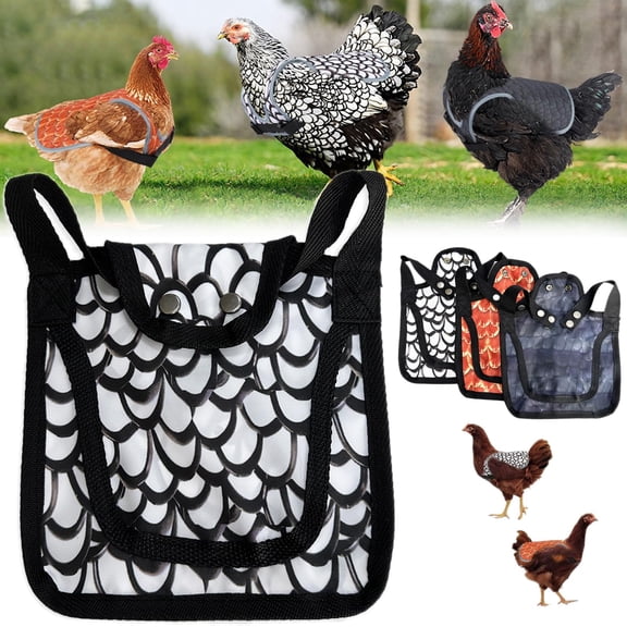 Chicken Hen Saddle with Adjustable Strap, Washable Chicken Apron Back Protector for Hens, Poultry Mating Saddle Jacket, Chicken Coop Accessories