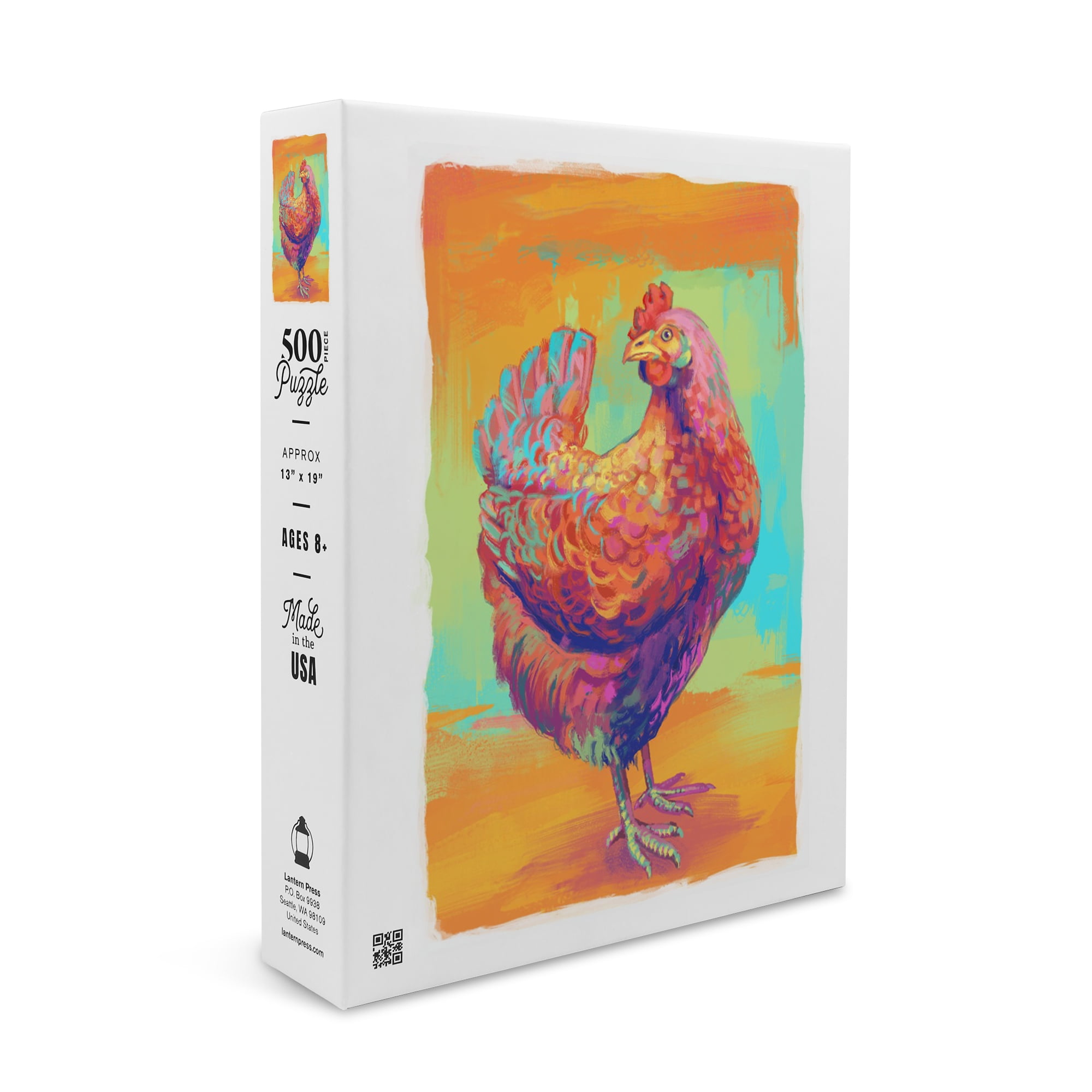 Chicken, Hen, Vivid (19x27 inches, Premium 500 Piece Jigsaw Puzzle for ...