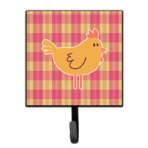 Chicken Hen on Gingham Leash or Key Holder