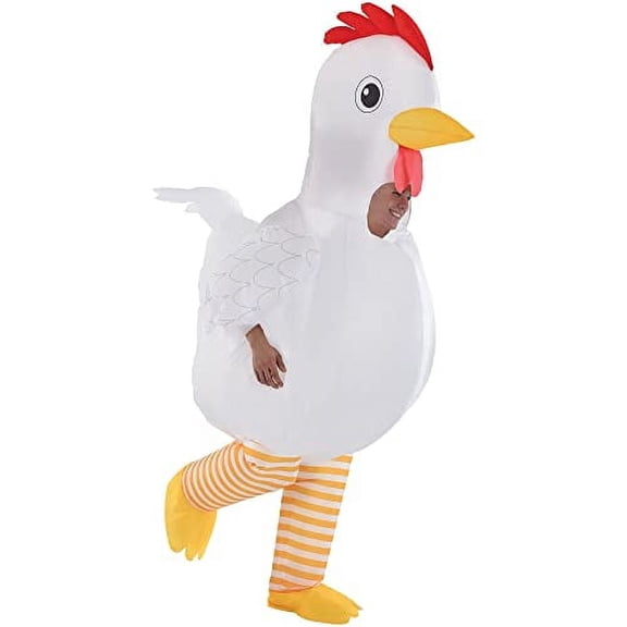 Chicken Inflatable Costume - Adult Standard | Plastic | White | 1 Pc.