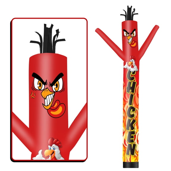 Chicken Inflatable Tube Man Wacky Wavy Dancing Guy for Outdoor Decoration Advertising Business Promotion (Blower Not Included)