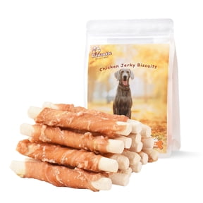 Pawmate Chicken Jerky Biscuits Dog Treats, Tasty Crunchy Chews for All Dogs, 11oz