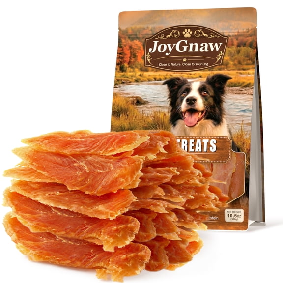 JoyGnaw Chicken Breast Jerky Dog Treats, High Protein Pure Chicken Snacks for All Dogs, 11 oz