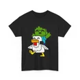 thumbnail image 1 of Chicken Jockey Funny Racing Bird Humor Playful Farm Cartoon Retro Unisex T-Shirt, up to size 5XL, 1 of 2