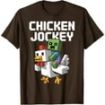 thumbnail image 1 of Chicken Jockey Pixel Funny Lover Game Present Friends Unisex T-Shirt, 1 of 5