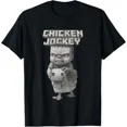 thumbnail image 1 of Chicken Jockey T-Shirt Unisex S-5XL Hot Trending Shirt, Vintage Birthday Gift, 1 of 3