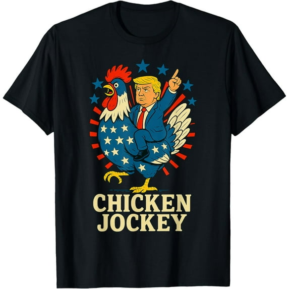 Chicken Jockey T-Shirt Unisex S-5XL Hot Trending Shirt, Vintage Birthday Gift