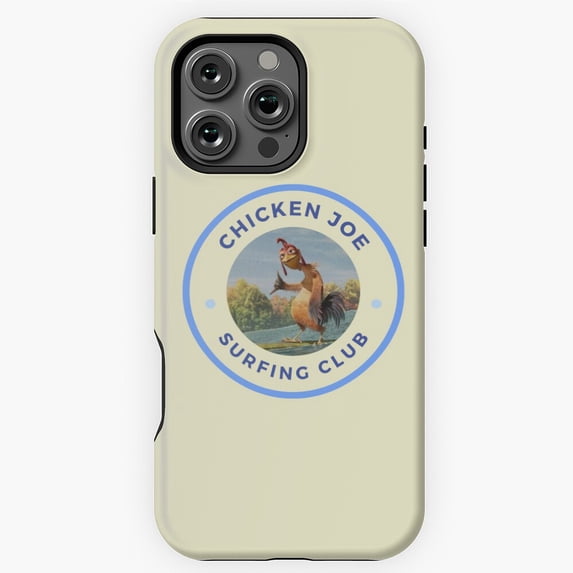 Chicken Joe Surfing Blue Retro Phone Case for iPhone 16 15 14 13 12 11 Pro Max