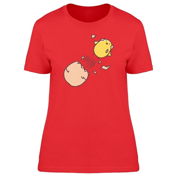 Chicken Jumping From Egg Shell T-Shirt Women -Image by Shutterstock, Female x-Large