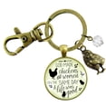thumbnail image 1 of Chicken Keychain Gutsy Goodness Bronze Metal Funny God Made Chickens and It Was Good Adult Female Jewelry, 1 of 8