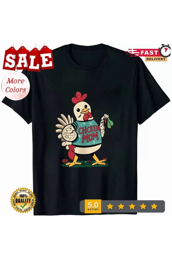 Chicken Lady T-Shirt For Cool Farmer Tee Funny Chicken Graphic Birthday Gifts BLACK Unisex S-5XL Hot Trending Shirt, Vintage Birthday Gift