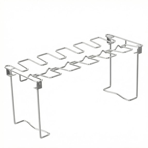 Chicken Leg Grill Rack, Stainless Steel Multi Drumstick Barbecue Rack Holds up to 12 Legs, Non-Stick Dishwasher Safe Camping Oven Grill Rack(13.8Inch,12 Legs)