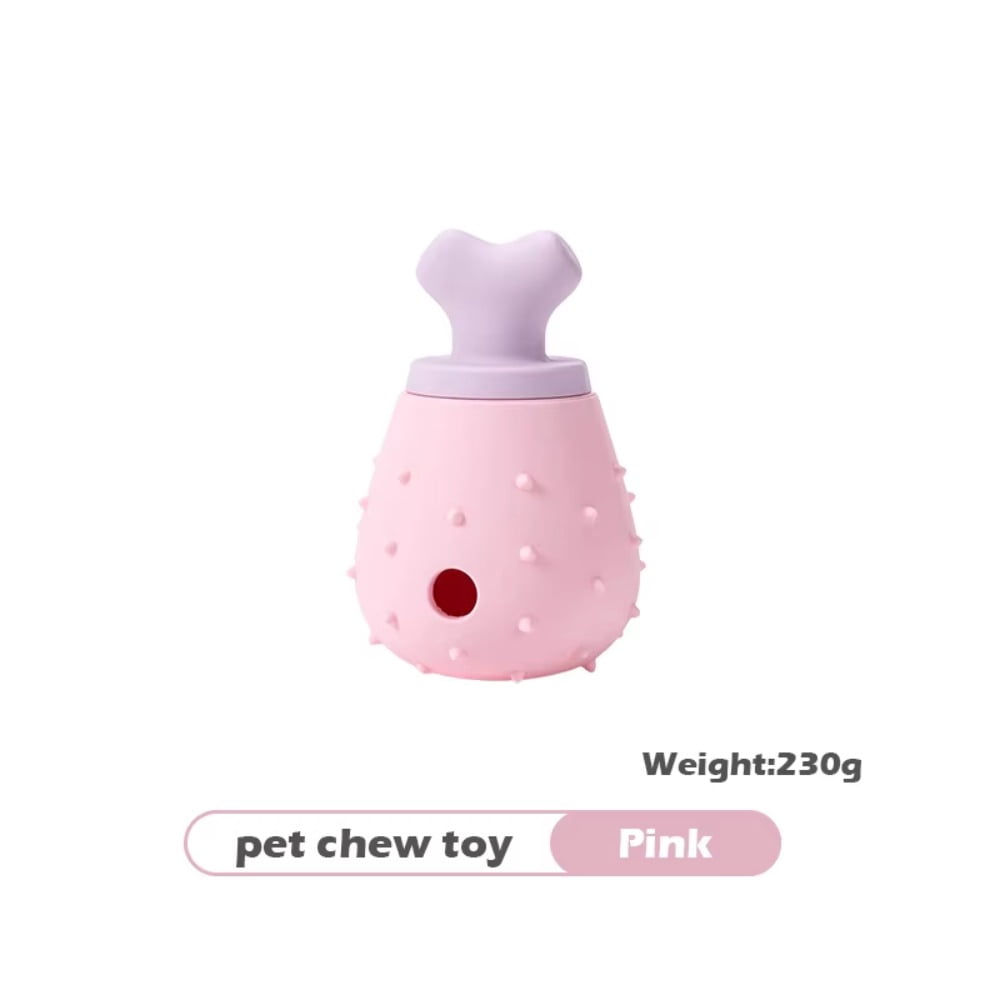 Chicken Leg Leaky Food Toys Choking Slow Food Grinding Teeth Cleaning Educational Pet Dog Cat Interactive Slow Feeder Treat Ball