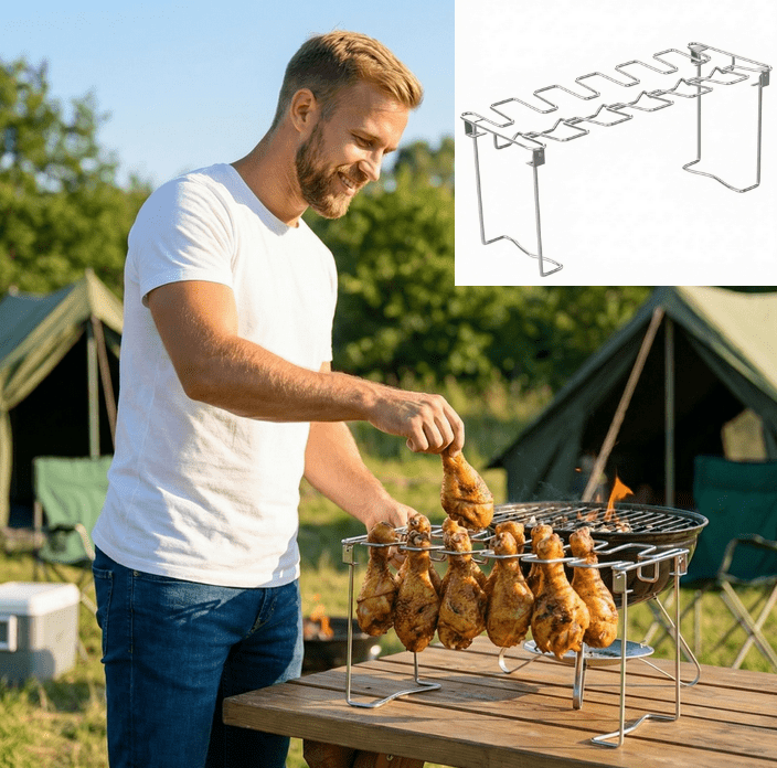 Chicken Leg And Wing Rack For Grill Smoker Oven - Easy To Use 12/14 ...