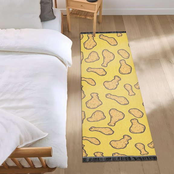 Chicken Legs Runner Area Rug 2x6 Soft Non-Slip Washable Bedside Carpet for Hallway Bedroom Living Room Home Decor