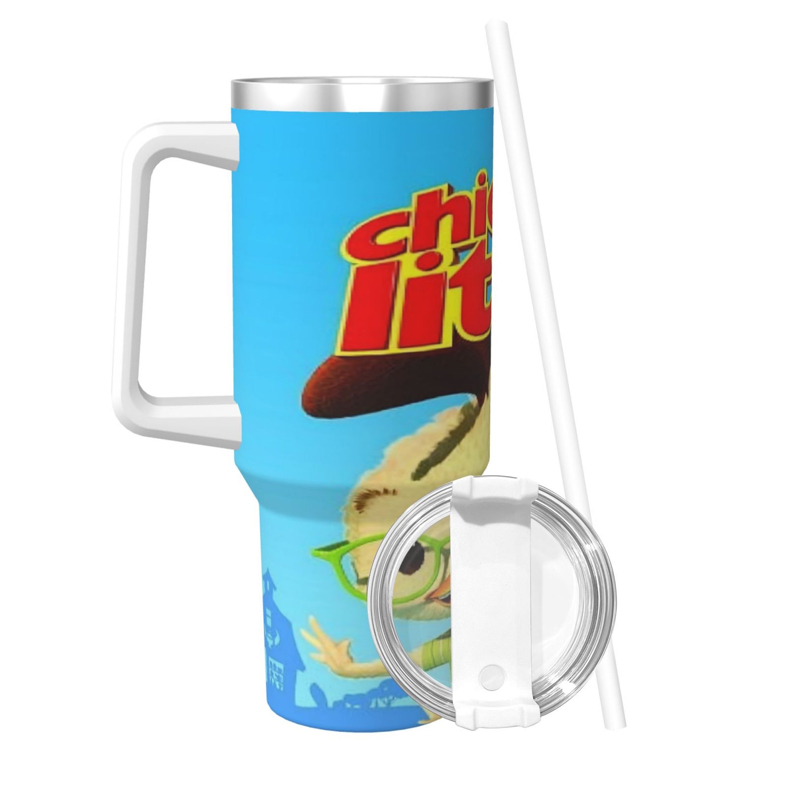 Chicken Little Print Thermos Insulated Stainless Steel Hot/Cold Coffee ...