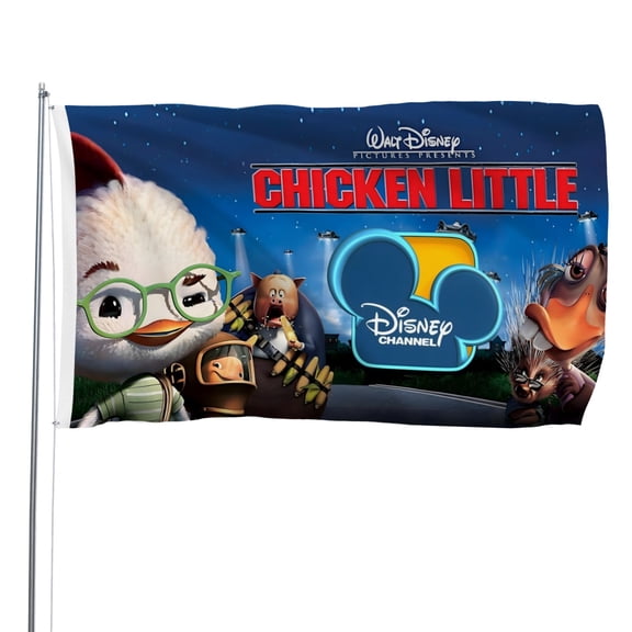 Chicken Little-themed Printed Flag Perfect gift for fans, friends, and family members, and suitable for indoor and outdoor activities, party decorations.16"x24" (40cm60cm)
