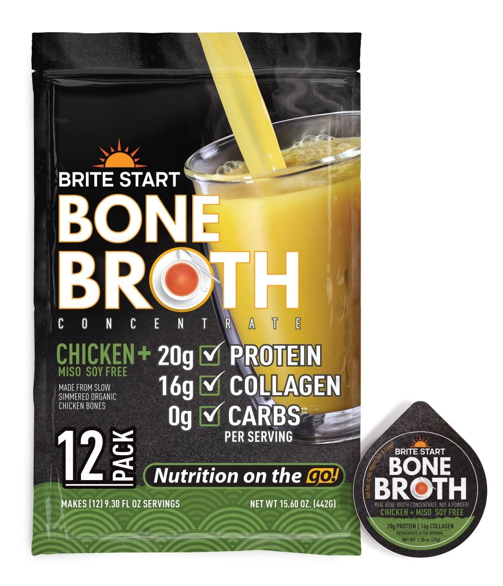 Brite Start Chicken Miso Bone Broth Shelf-Stable 12 Pack