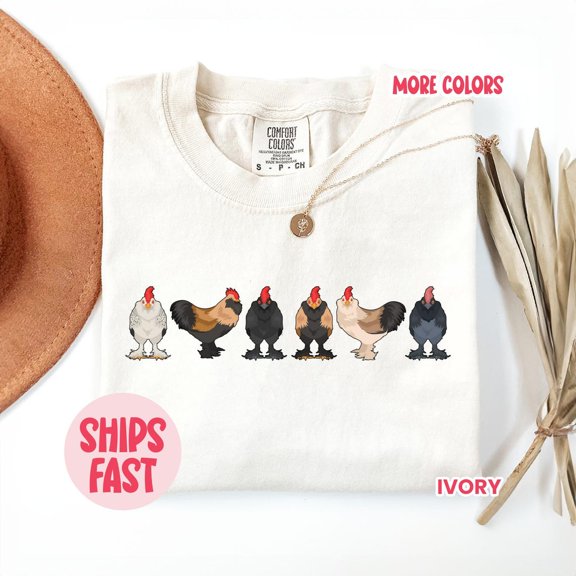 Chicken Mom Day Love Chickens Animal T-Shirt All Size S-3XL