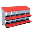thumbnail image 1 of Chicken Nesting Box, 10 Compartment Roll Away Nesting Box for Eggs, Chicken Laying Box with Egg Collection, Cleanable Pull Out Hen Roosting Boxes, 1 of 8