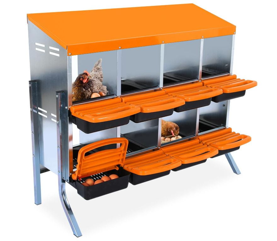 Chicken Nesting Box,6/8/10 Compartment Metal Nesting Box,Wall Mountable ...