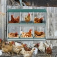 thumbnail image 1 of Chicken Nesting Box, 6 Compartment Metal Roll Away Nest Box, Large Vented Holes Chicken Coop Equipment, Wall Mount Chicken Laying Boxes, Easy Assembly., 1 of 6