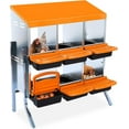 thumbnail image 1 of Chicken Nesting Box, 6 Hole 2 Layer Hen Nest Boxes with Legs, Roll Away Eggs Laying Boxes,Cleanable Pull Out Hen Roosting Boxes, 1 of 7